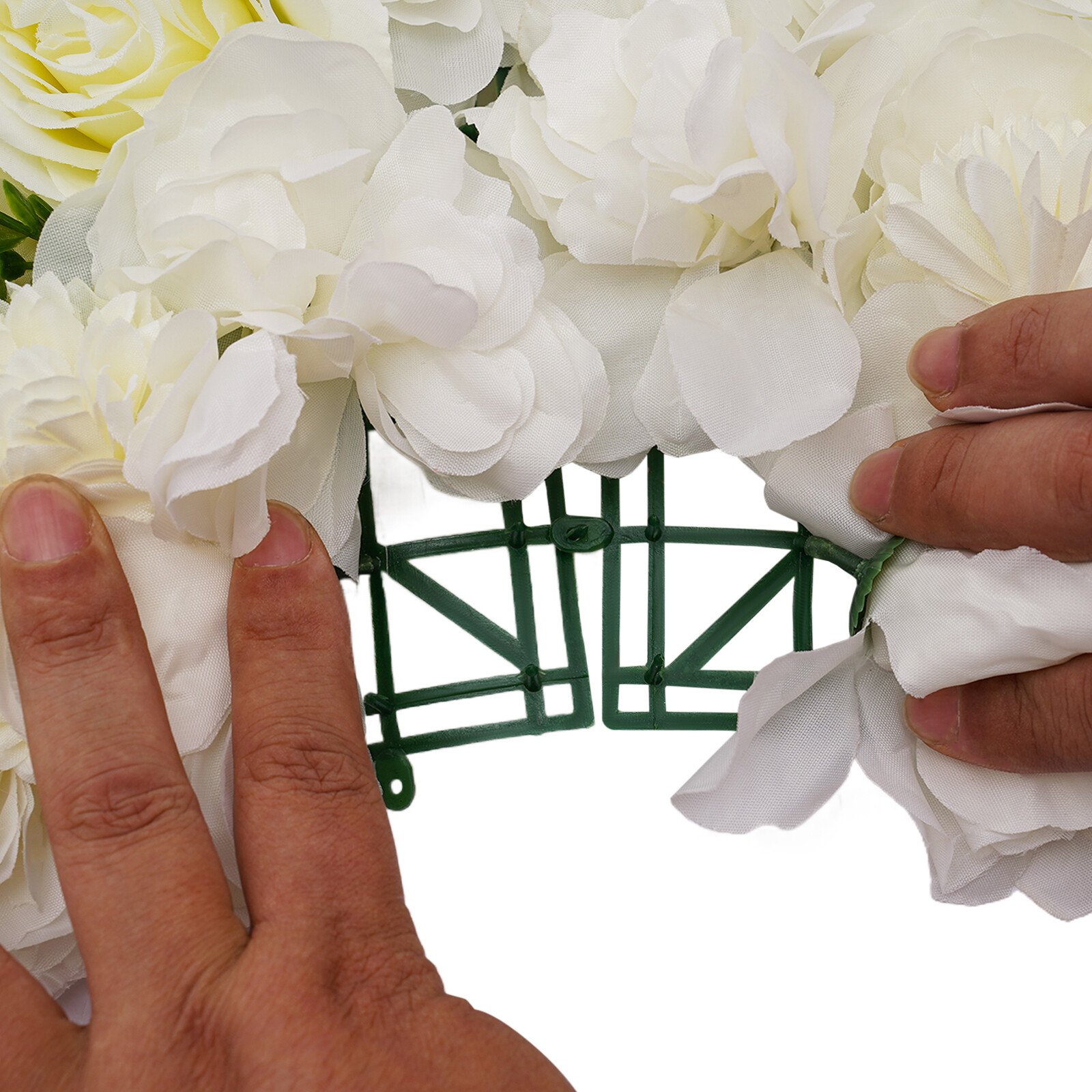 3D Flower Wall Panel-12pcs Artificial Flower Wall Background Silk Rose Mat