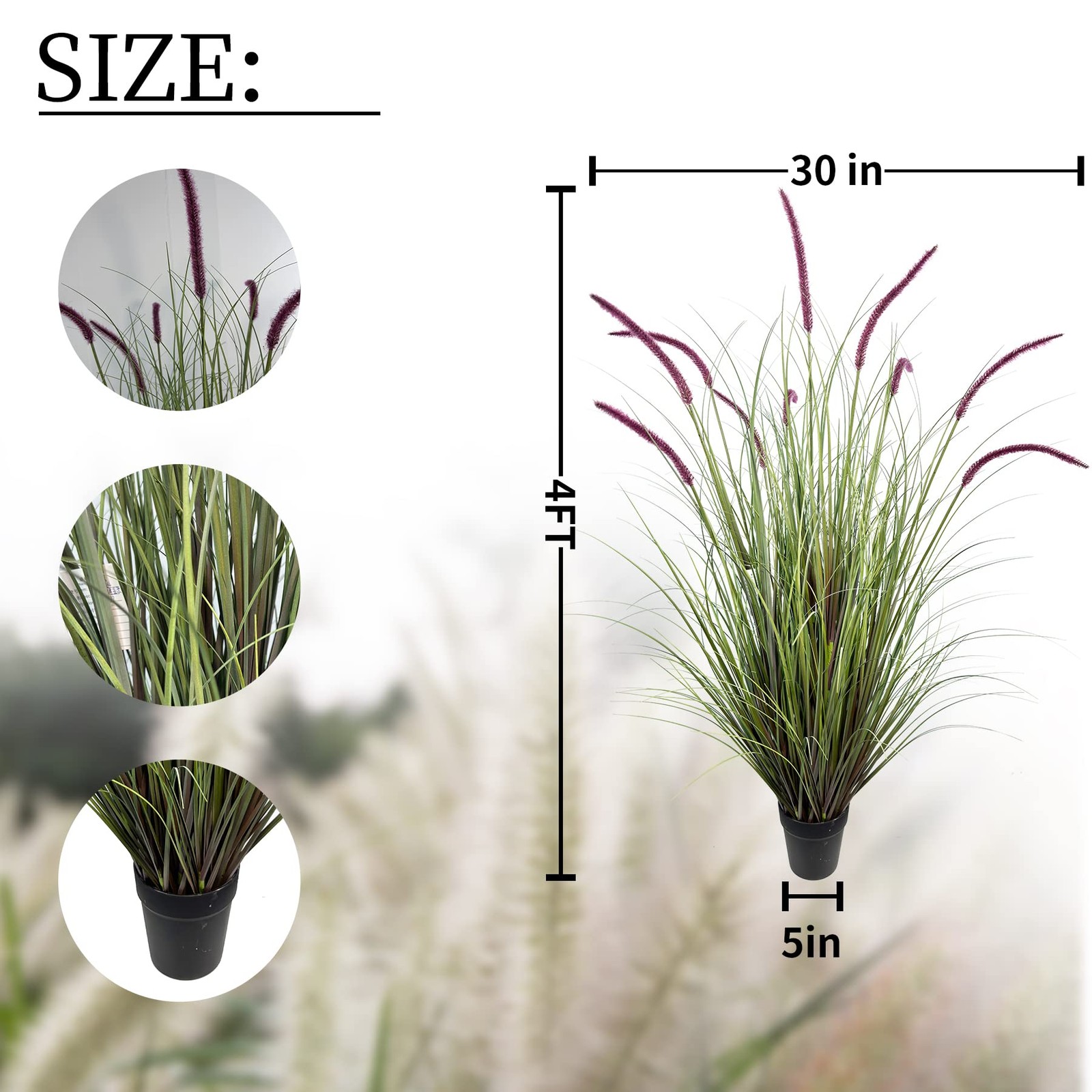Best AfanD Artificial Plant 47in2pack Tall Grass Plant,Faux Plants Indoor Home