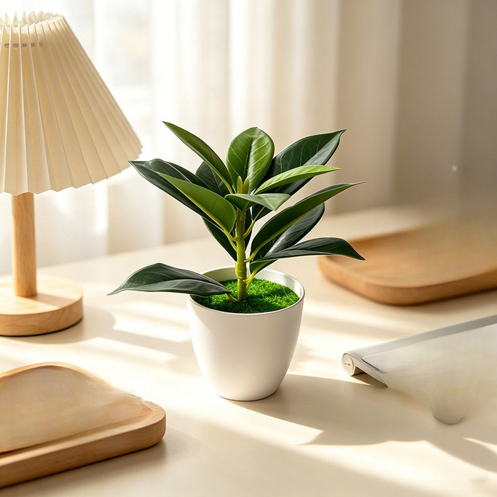 Compact Fake Plant 16cm Height for Photography Studio or Live Stream Backdrop