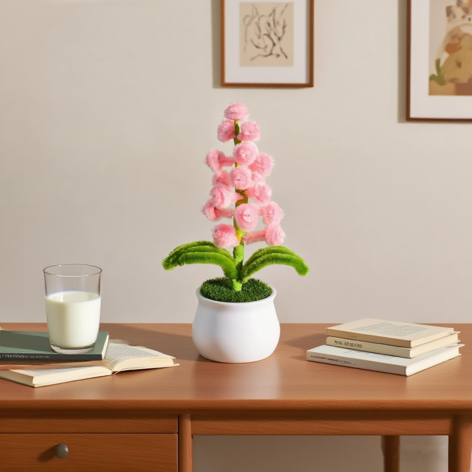 Cute DIY Artificial Flowers Multi-Color Cedar Small Potted Plants Car Decorat…