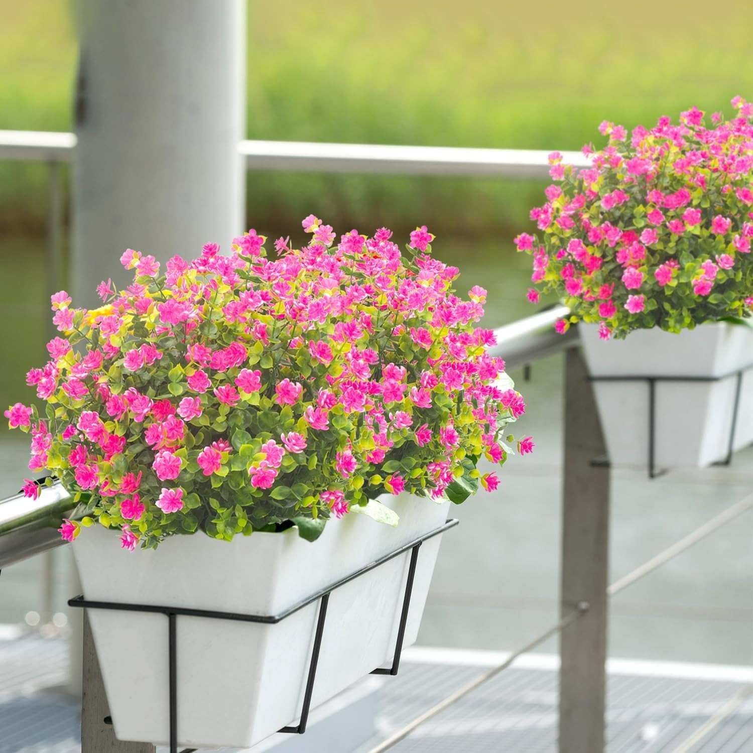 Realistic Pink Artificial Flowers – 20 Bundle UV Resistant