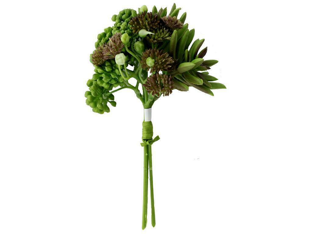 Faux Succulent Plant Pick – Green/Brown Succulent Bundle – 7 inches DA 30004259