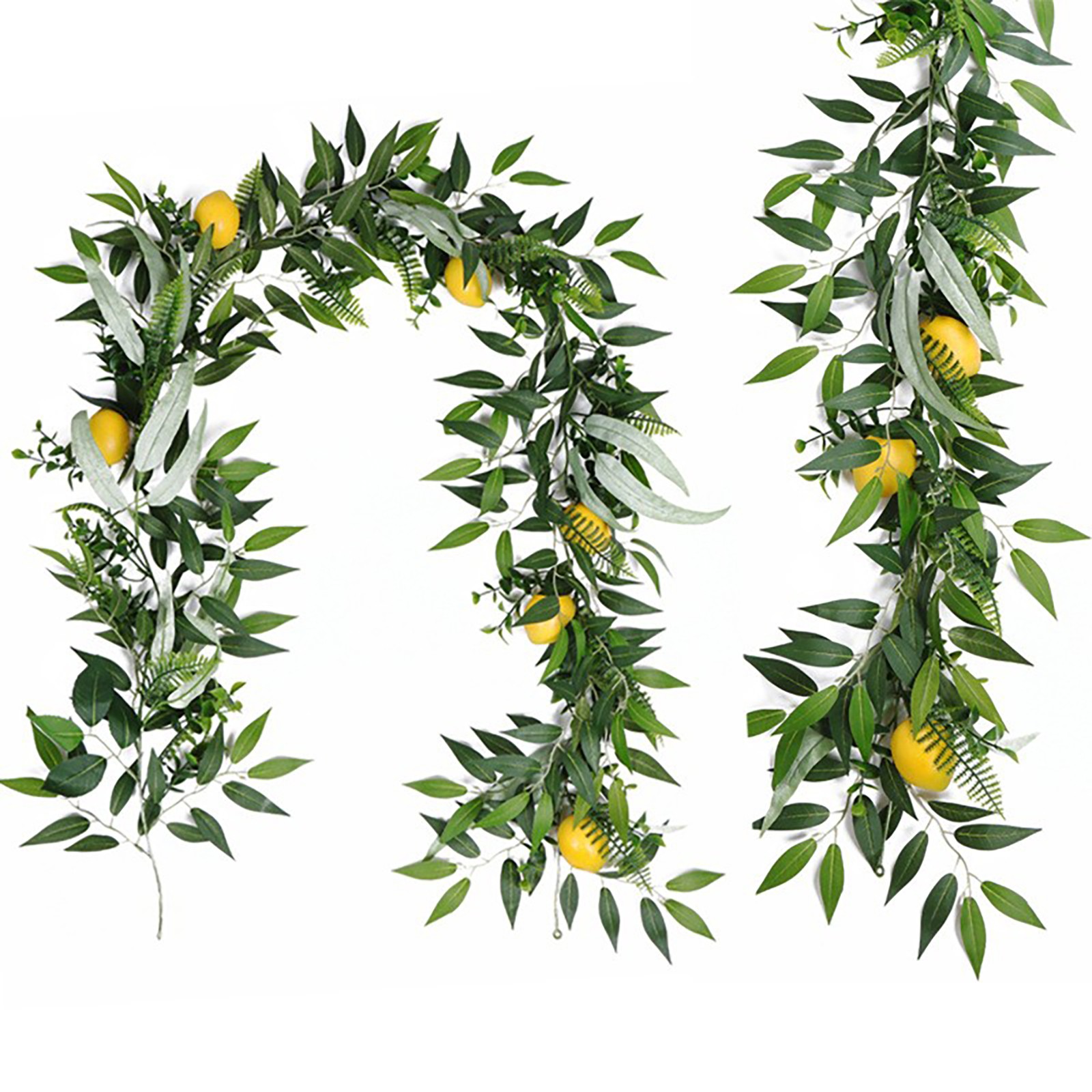 Artificial Lemon Garland Decorative Lifelike Greenery Lemon Vine Garland For US