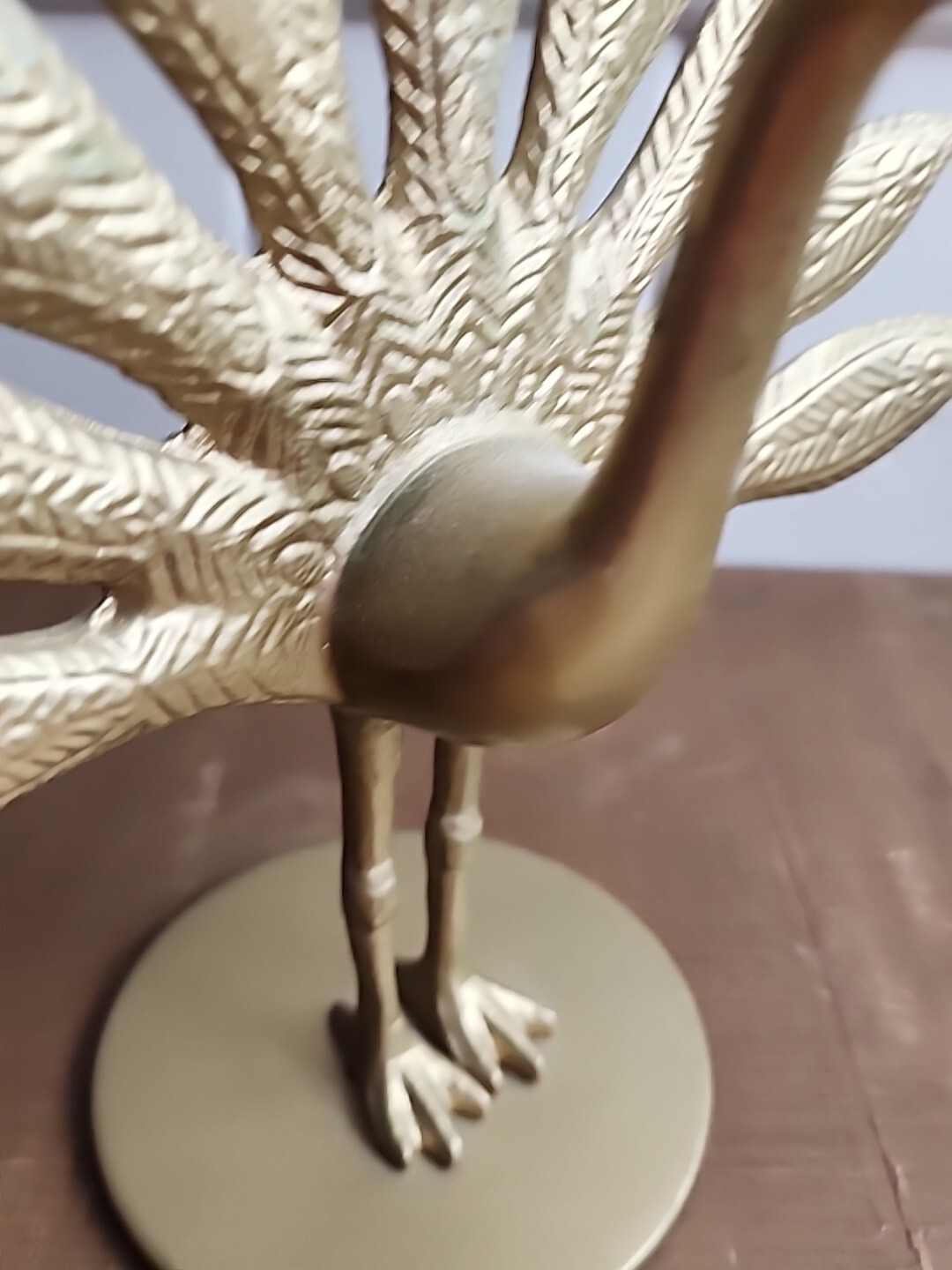 IKEA Markniva Decorative Brass Like Peacocks Figurine Gold