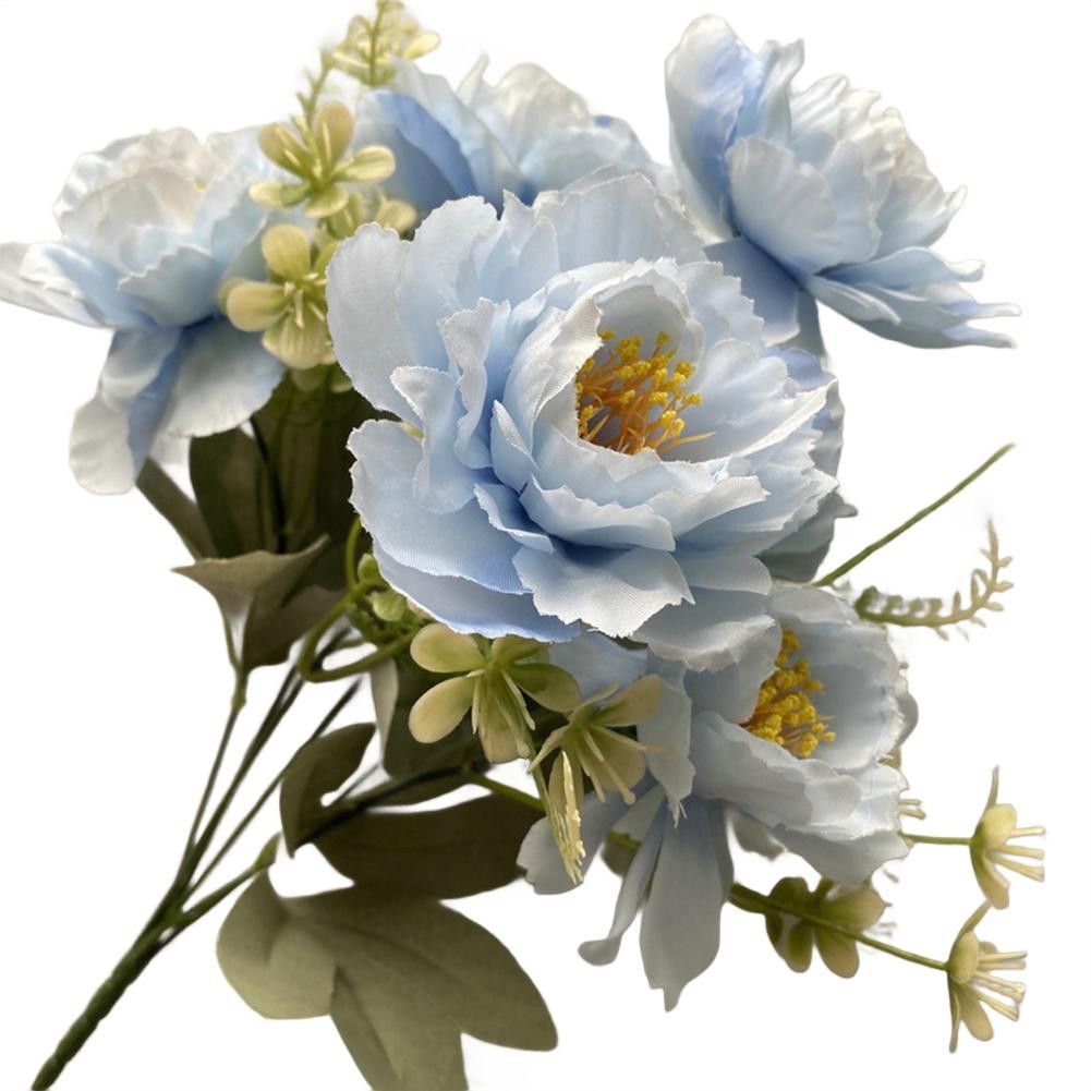Silk Cloth Peony Bouquet Artificial Flowers for Home Event and Room Decor