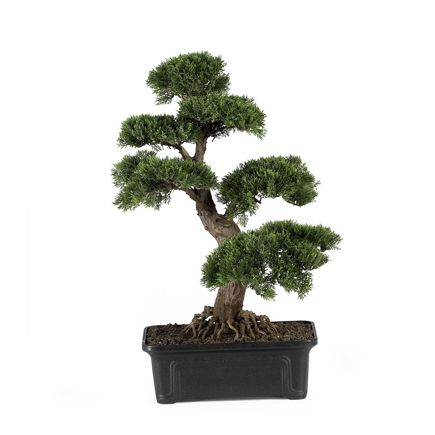 2′ CEDAR BONSAI TREE Artificial Fake Silk Gift Plant – INDOOR / OUTDOOR
