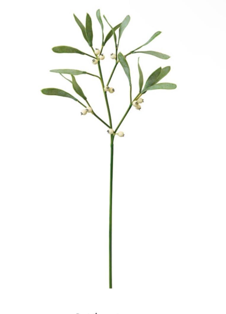 Artificial 29”H White Berry Spray – Box of 2