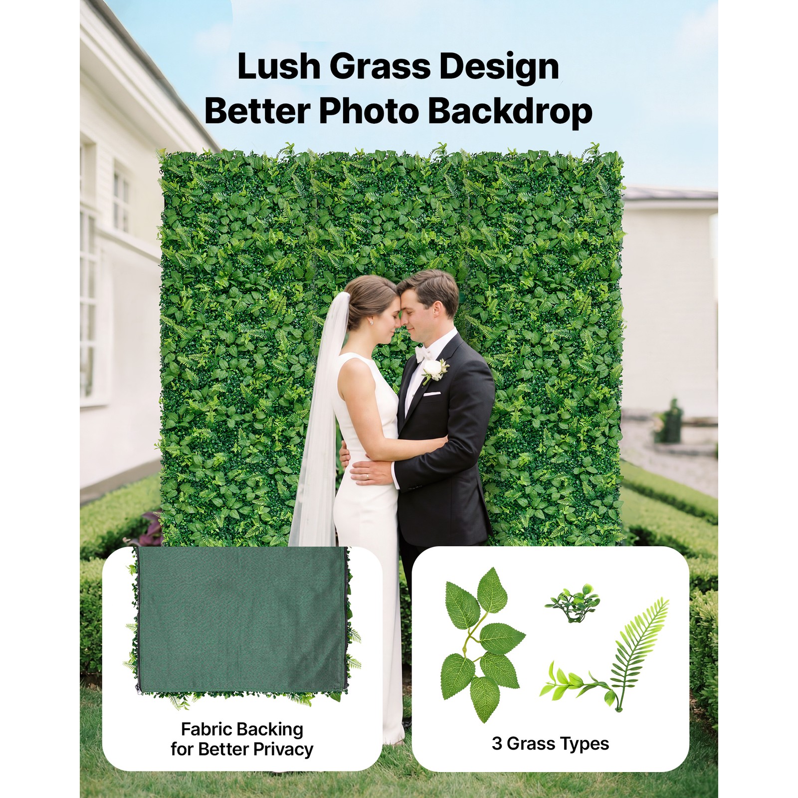 Uimoso Artificial Greenery Wall Panels 4PCS 2 x 8 ft Boxwood Screen for Patio