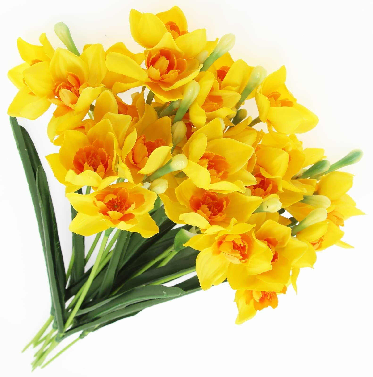 Hananona 10 Pcs Artificial Daffodils Flowers Narcissus Spring Flower Fake Sil…