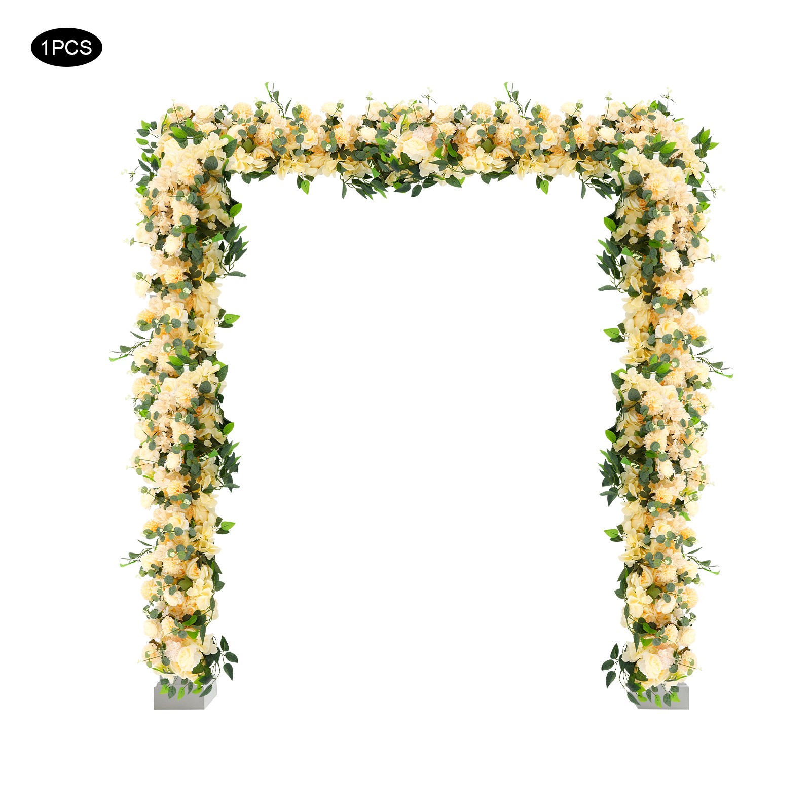 Artificial Flowers Row, Elegant Silk Garland for Wedding Arch & Party Decor