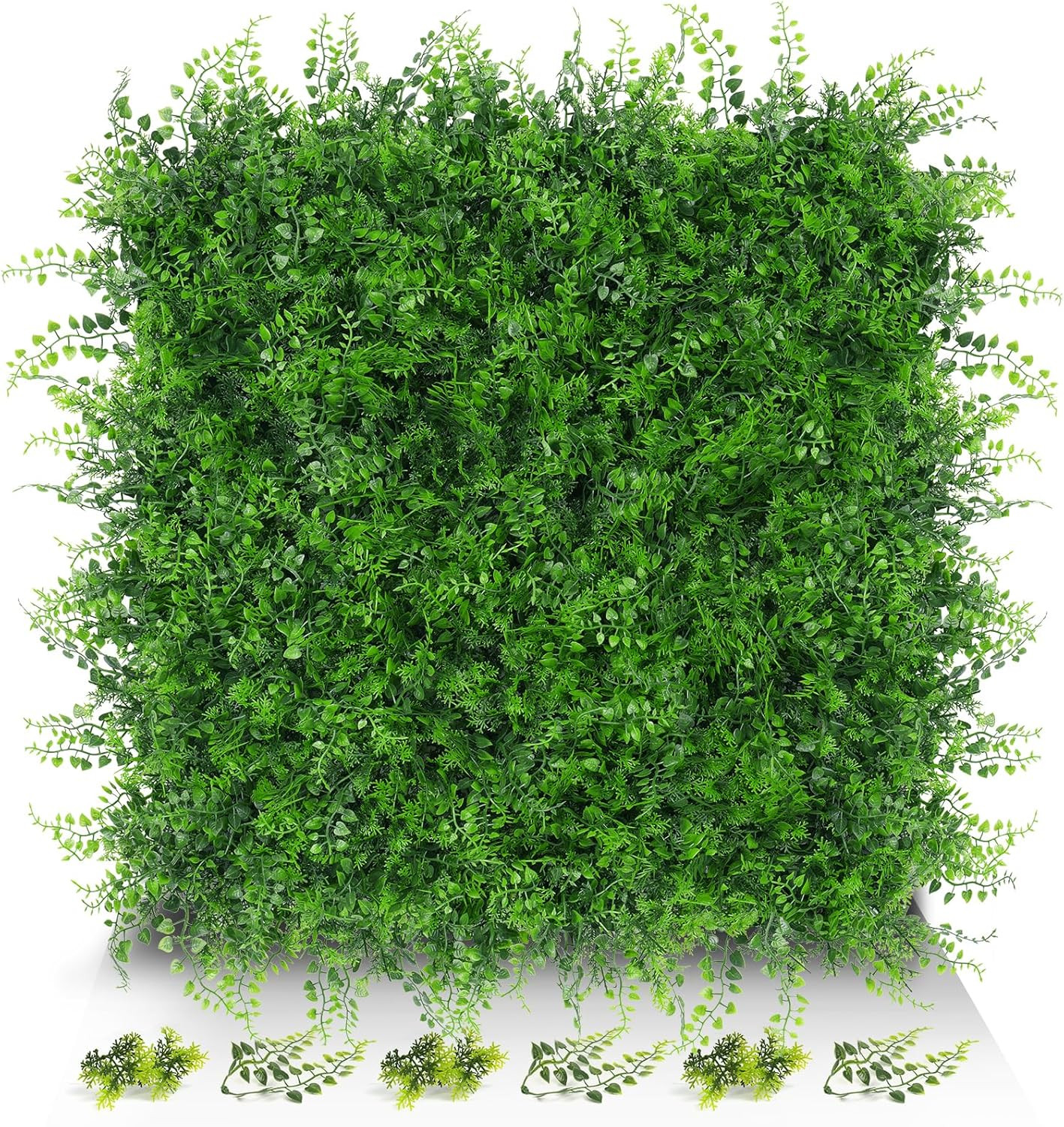 12Pcs 20″x20″ UV-Protected Grass Wall Panels for Indoor/Outdoor Decor