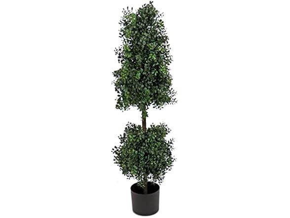 National Tree Company National Tree 4 ft Artificial Boxwood Cone Green 4ft