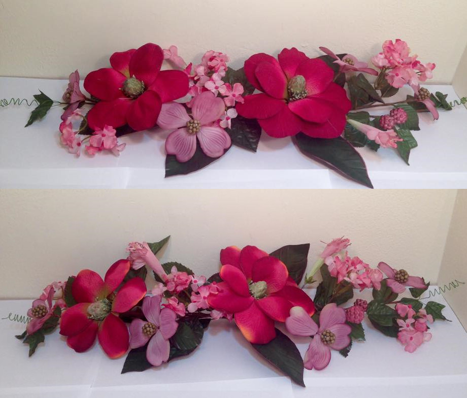 24″ CRINKLE MAGNOLIA SWAG ARTIFICIAL SILK FLOWER