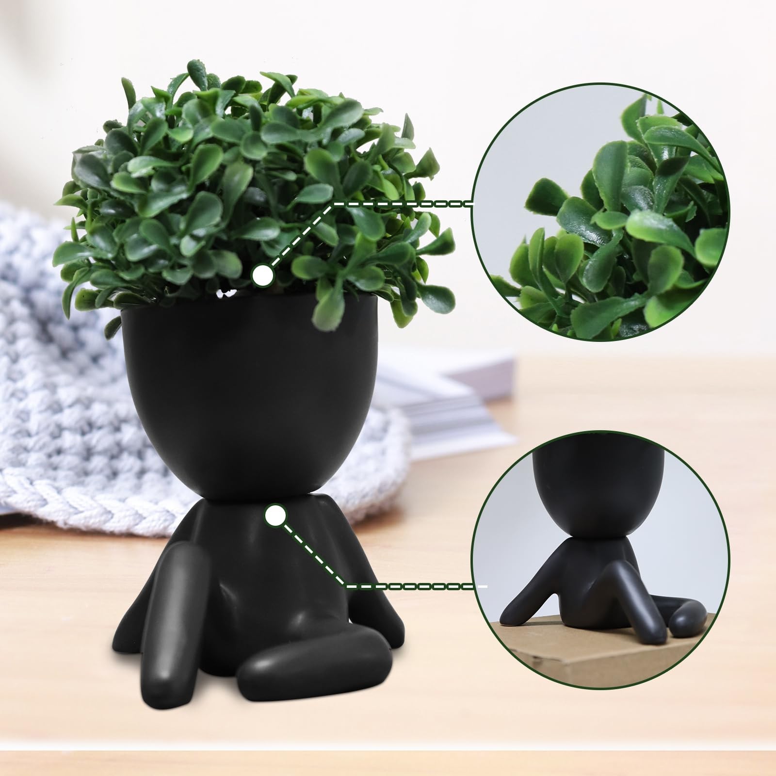 Cute Faux Succulent Desk Decor Small Fake Plants Lovely Decoration Set of 1