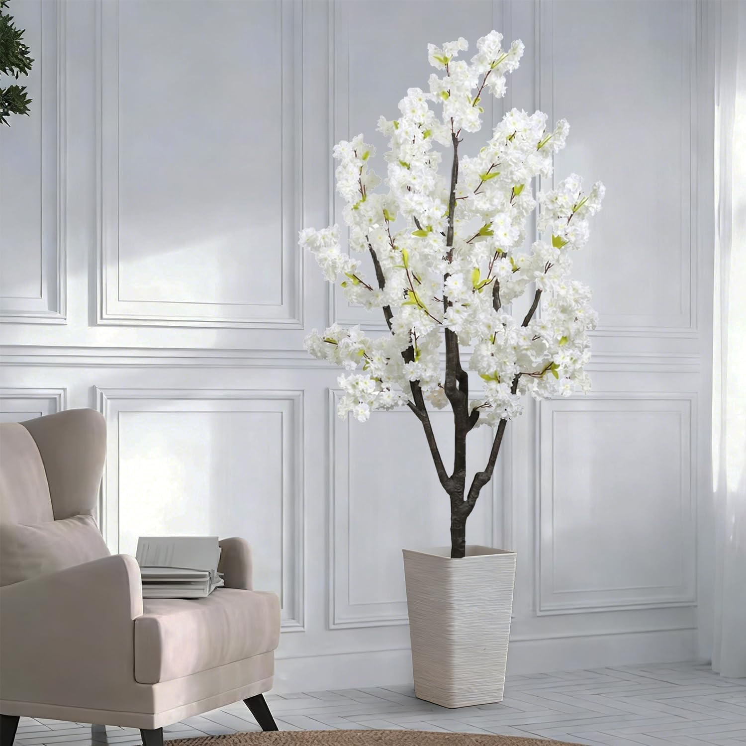 6Ft Faux Cherry Blossom Tree – Realistic Indoor Decor & Housewarming Gift