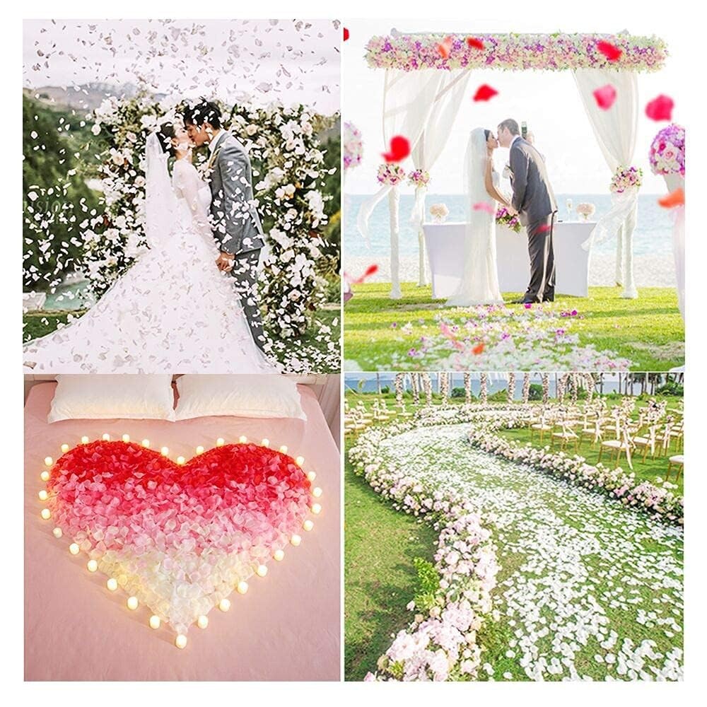 3000PCS Pink, White, Yellow Rose Petals, Wedding, Party, Table Confetti