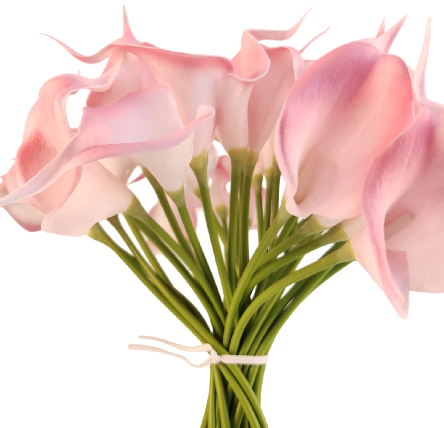 Blush Pink Faux Calla Lily Stems 15 Inch Wedding Artificial Flowers Spring Event