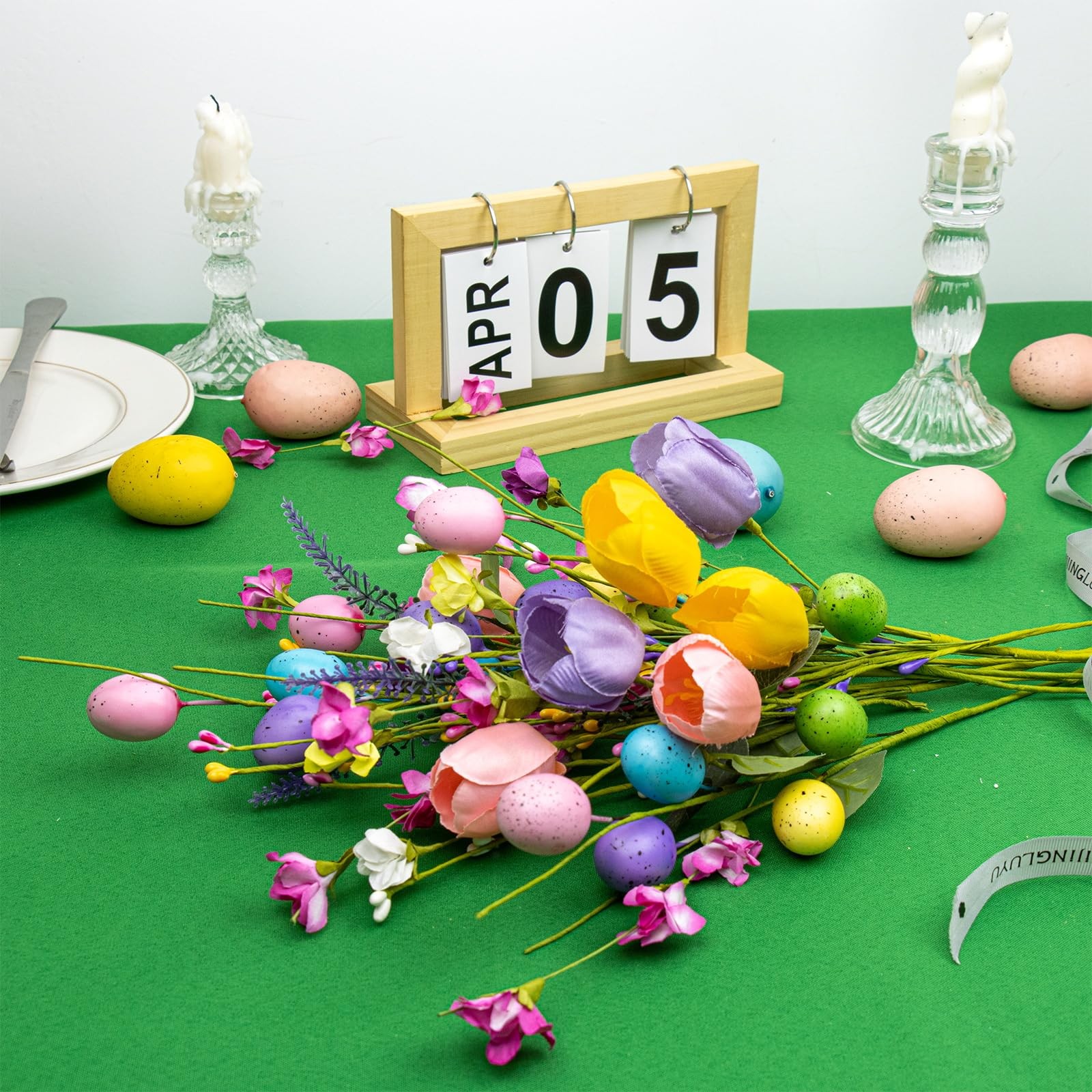 10 PCs Modern Easter Table Centerpiece Decorations 17 inches Rustic Easter Fl…