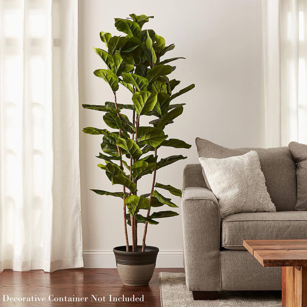72in Artificial Fiddle Leaf Fig Tree Home Office Decoration Living Room Bedroom