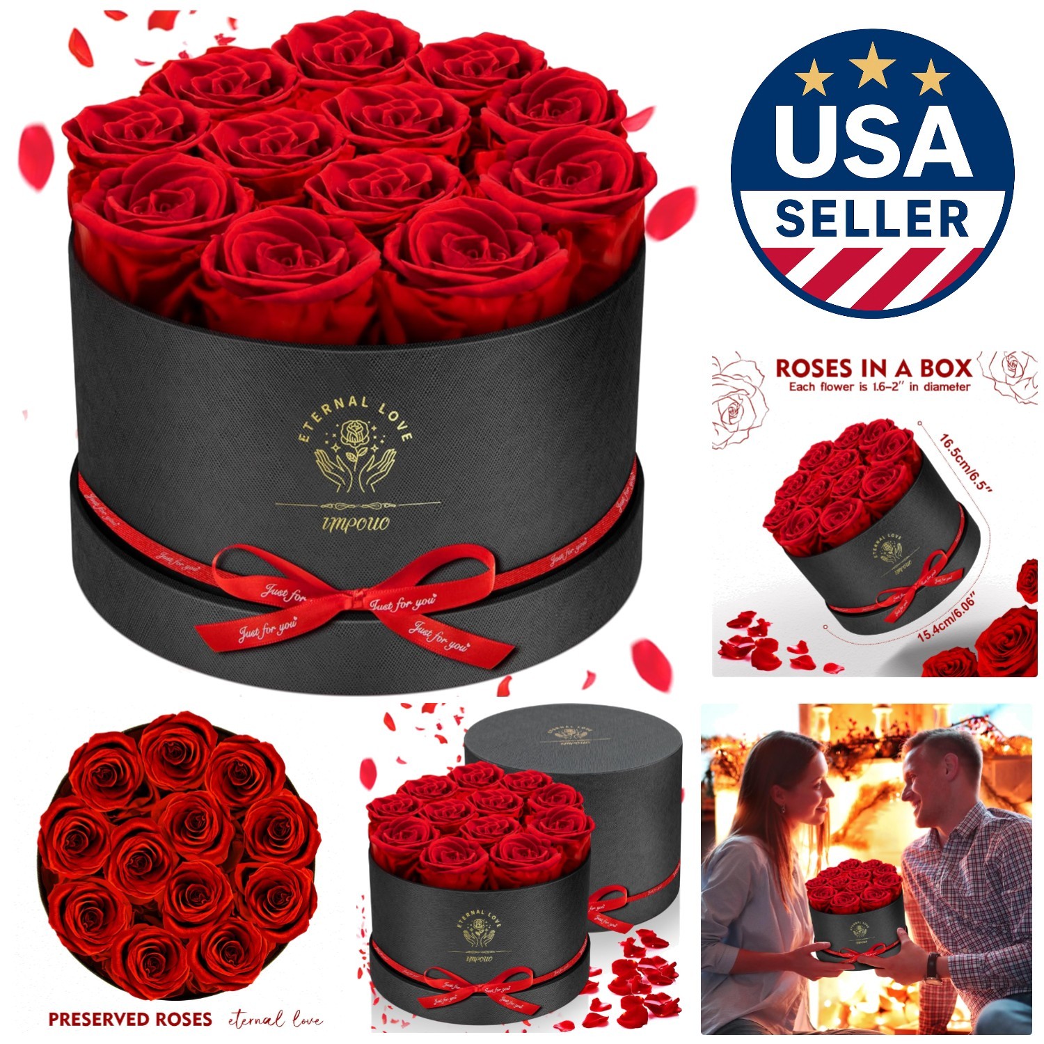 Elegant 12 Red Roses in Heart-Shaped Box – Perfect for Birthdays & Anniversaries
