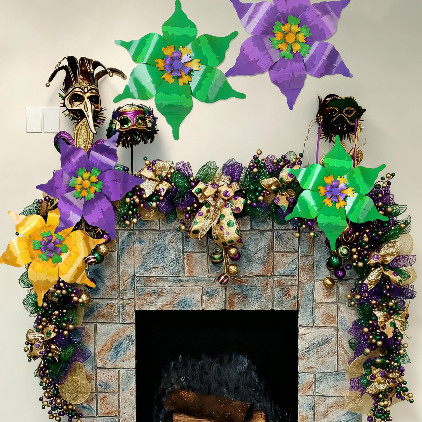 22.44 Inch Large Mardi Gras Carnival Float Flower Decoration 3D Carnival Hous…
