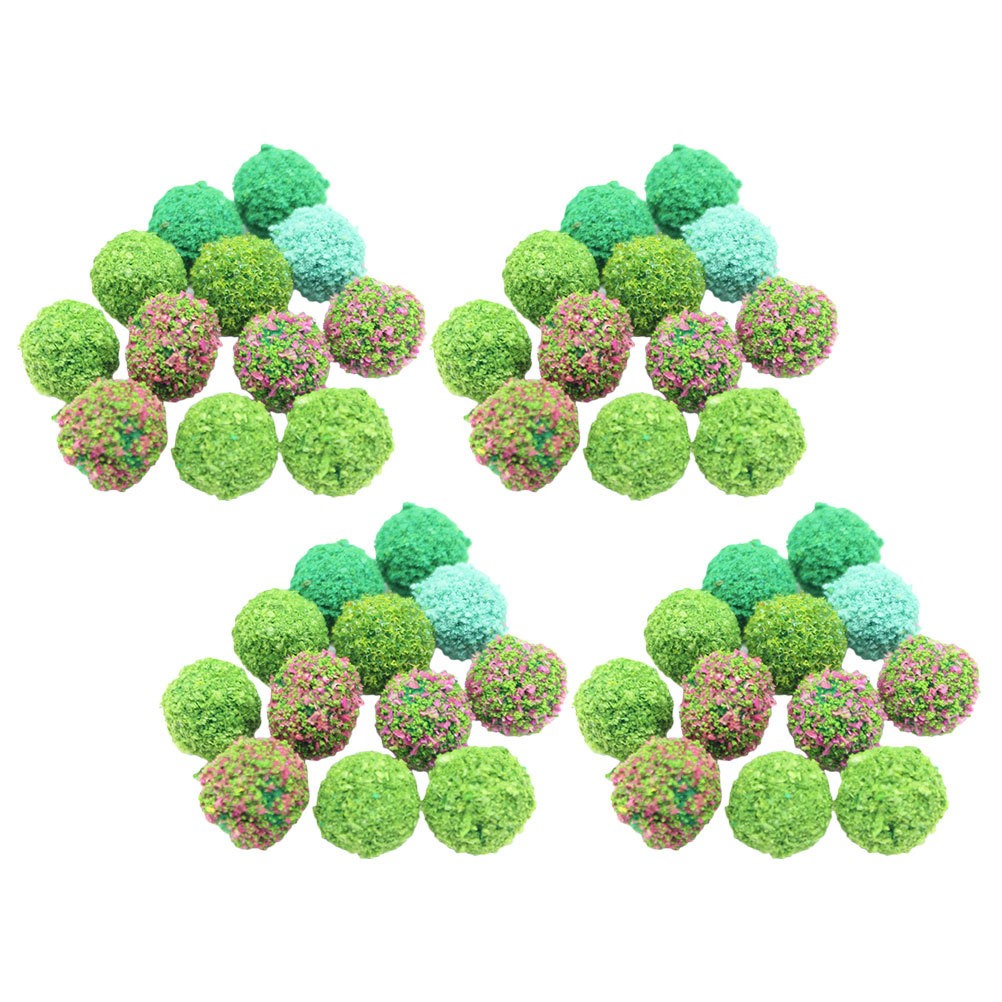 50Pcs Reusable Miniature Plant Ball Multi Color Simulated Flower Cluster Decor