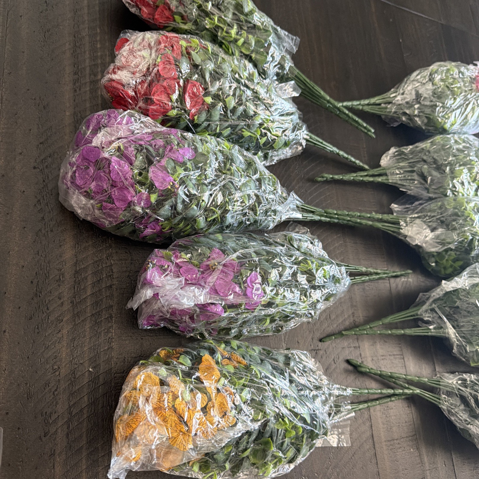 Artificial Flowers 20 Bundles Lnoicy Fake Decor Graden With Stakes 5 Colors NEW