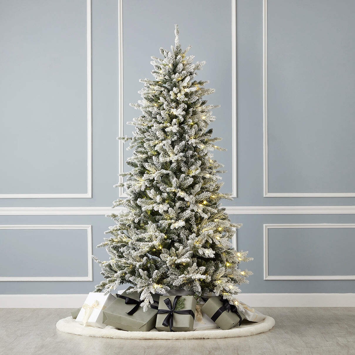 Bluffton Flocked Pine Tree