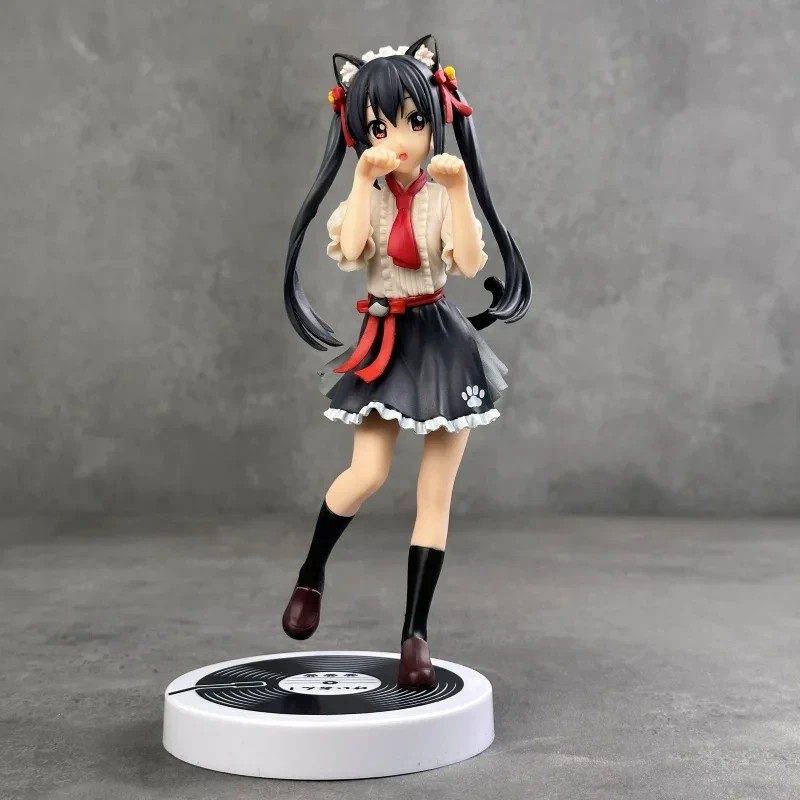 K-On Azusa Nakano Figure Cat Style Maid Costume Anime Collection PVC Model Toy