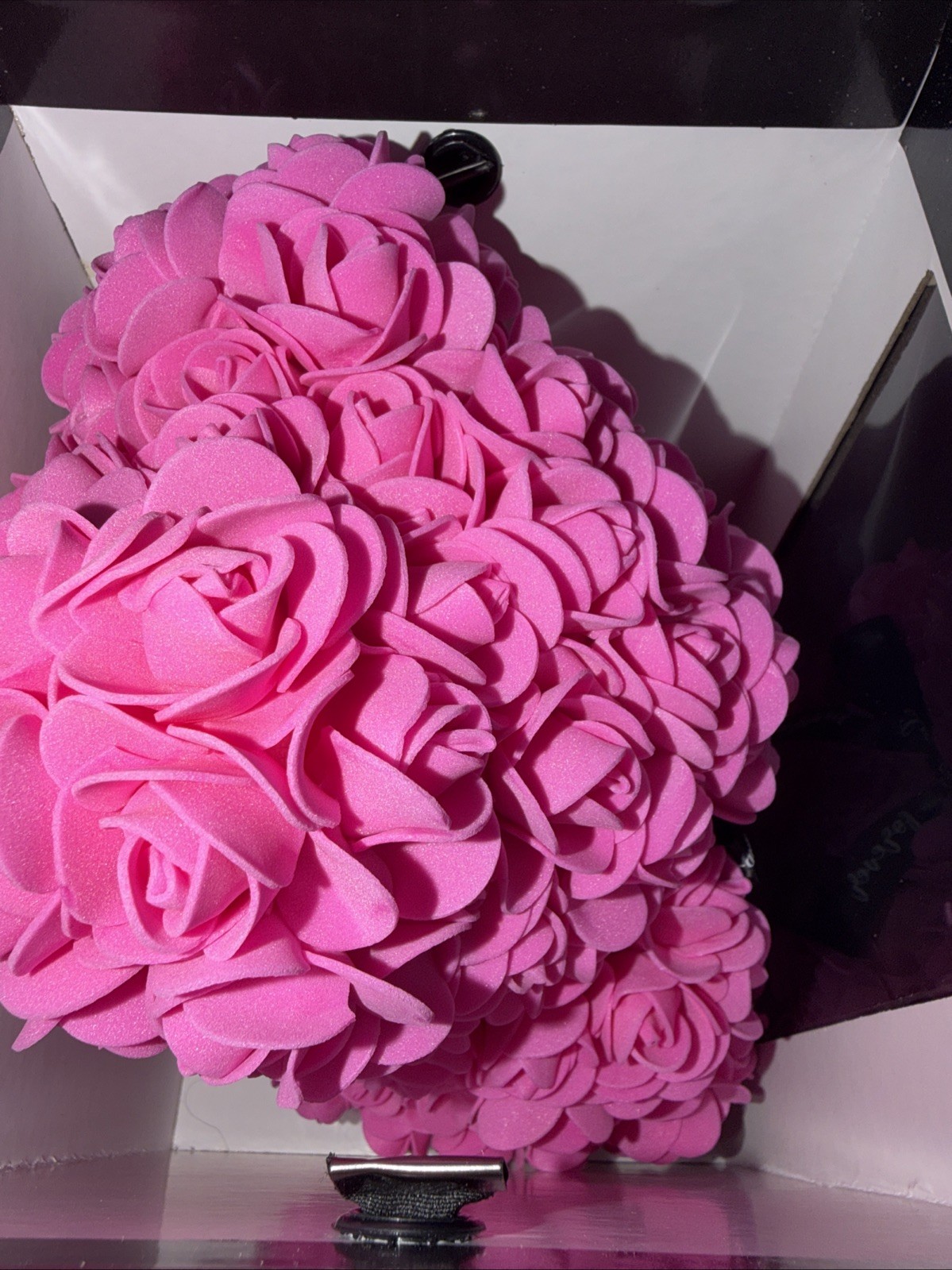 Valentines Authentic Always And Forever Flower Bear Pink Rose With Box New Gift