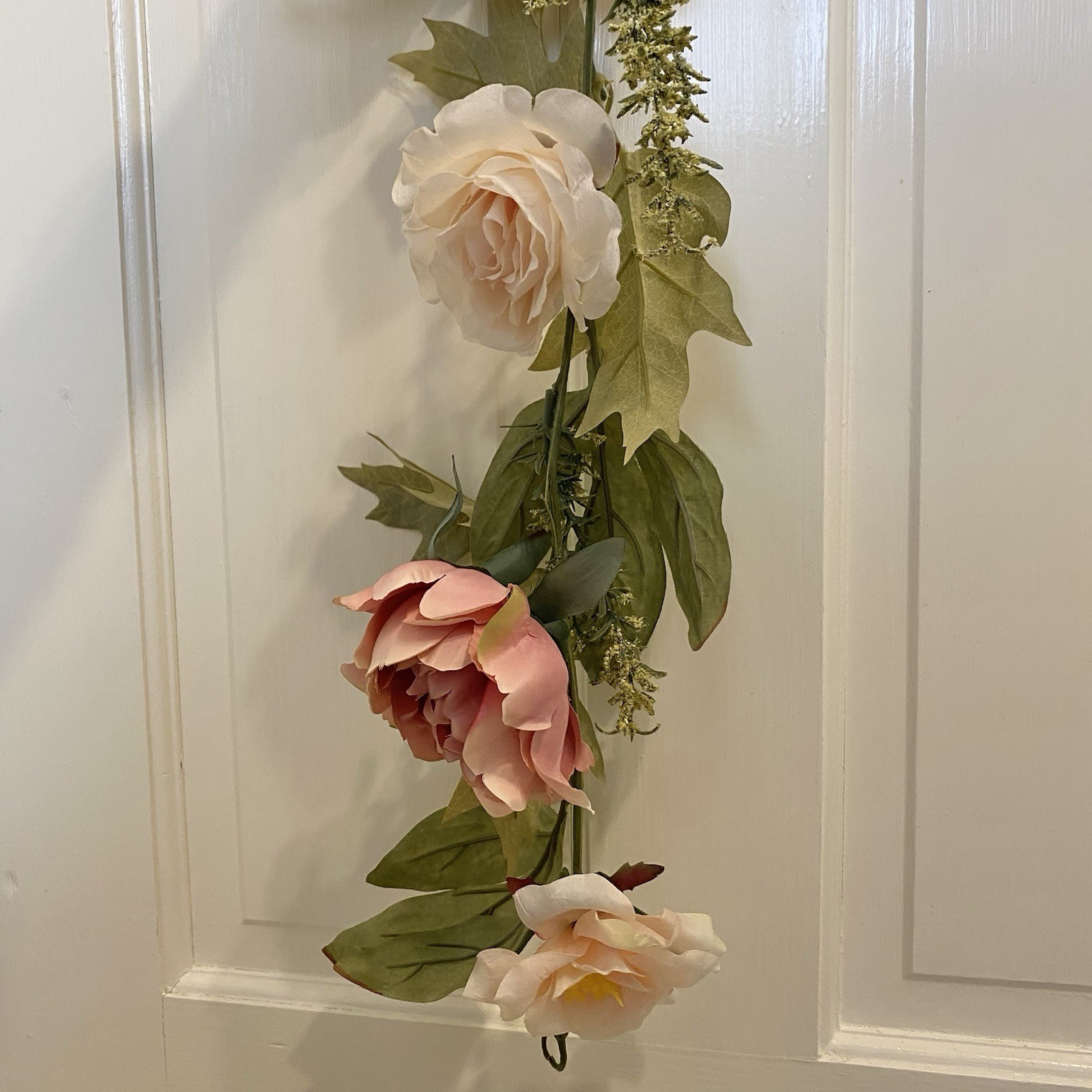 2 Artificial Pink Peony & Rose 6Ft Garland Shower Party Arch Table Runner Flower