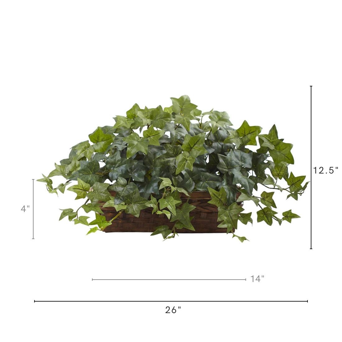 12.5″ Puff Ivy w/Ledge Basket
