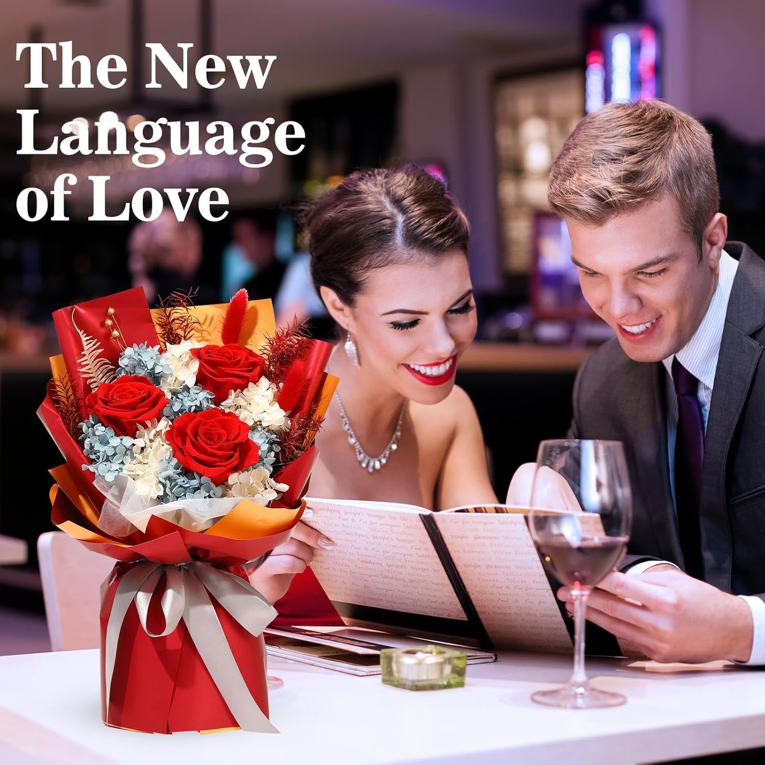 Preserved Red Flower Bouquets Long Lasting Forever Flowers for Sale Delivery