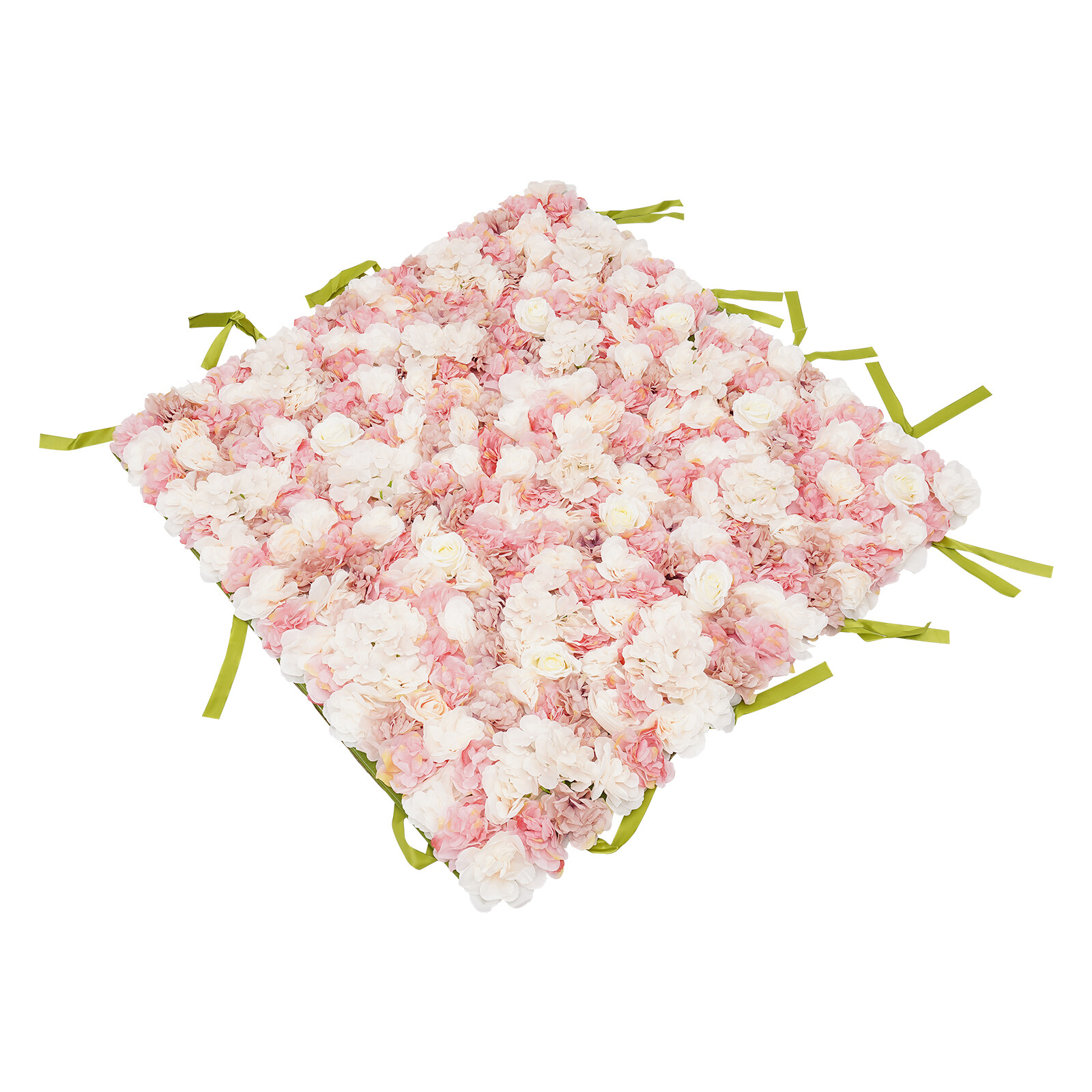 Artificial Flower Wall Panel Silk Fabric Floral Square Backdrop Wedding Decor
