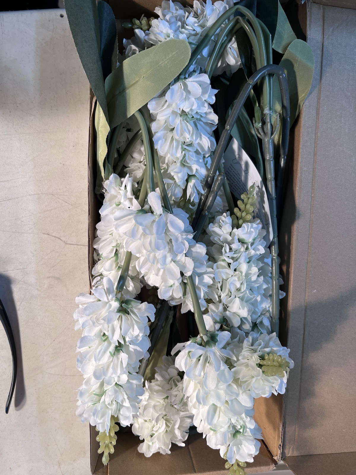 Hyacinth Artificial Flowers 6 Pcs Green/White