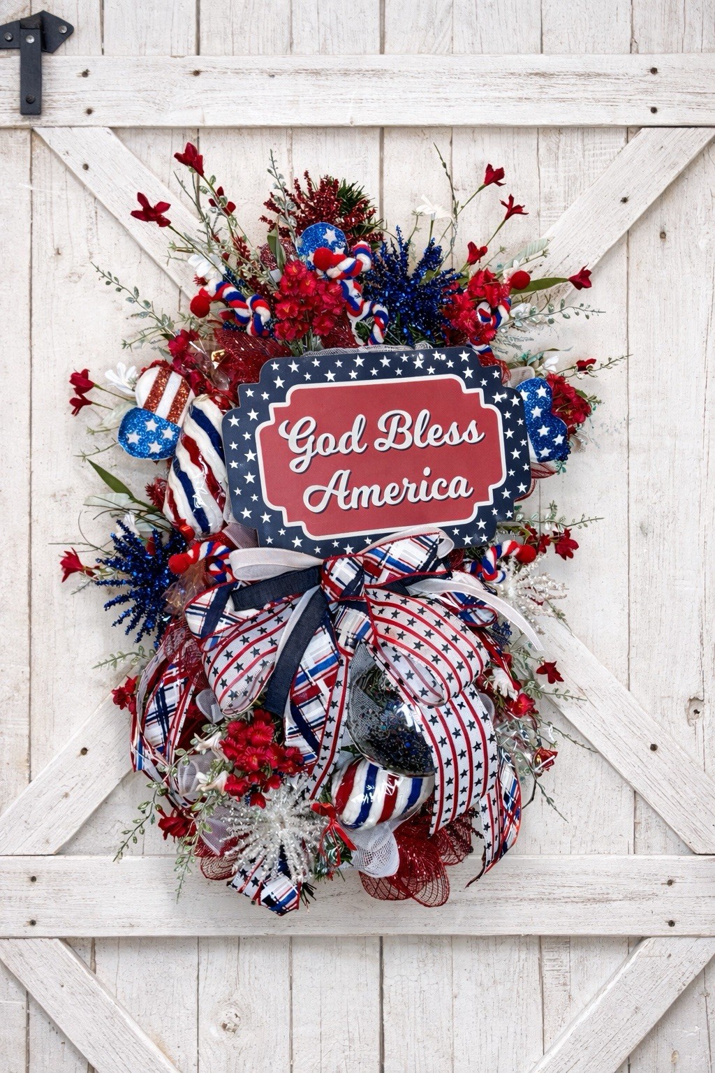 Patriotic wreath, American Flag Wreath, 4th Of July, Memorial Day, Military