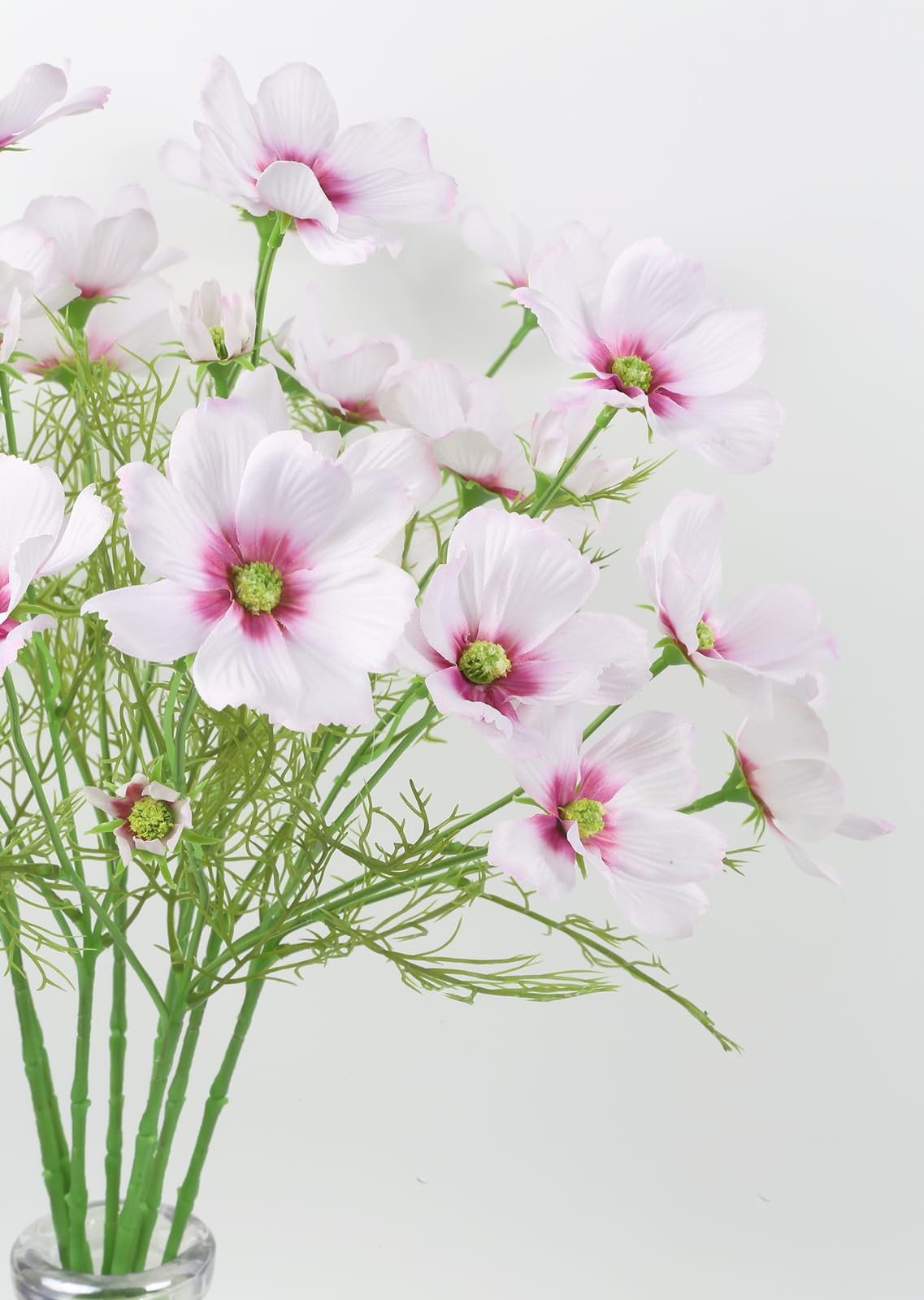 Light Pink Daisy Silk Flowers 8Pcs Artificial Wildflowers 40 Heads Fake Cosmo…