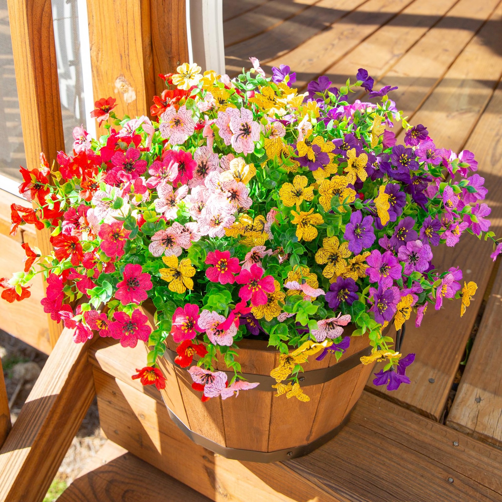 Artificial Flowers for Outdoor Indoor Garden Home Decoration, Faux Flower Dai…
