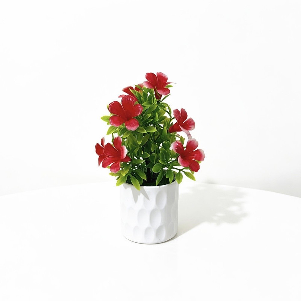 9-Stem Artificial for lily Flower Arrangement in White f Living Room or Cafe