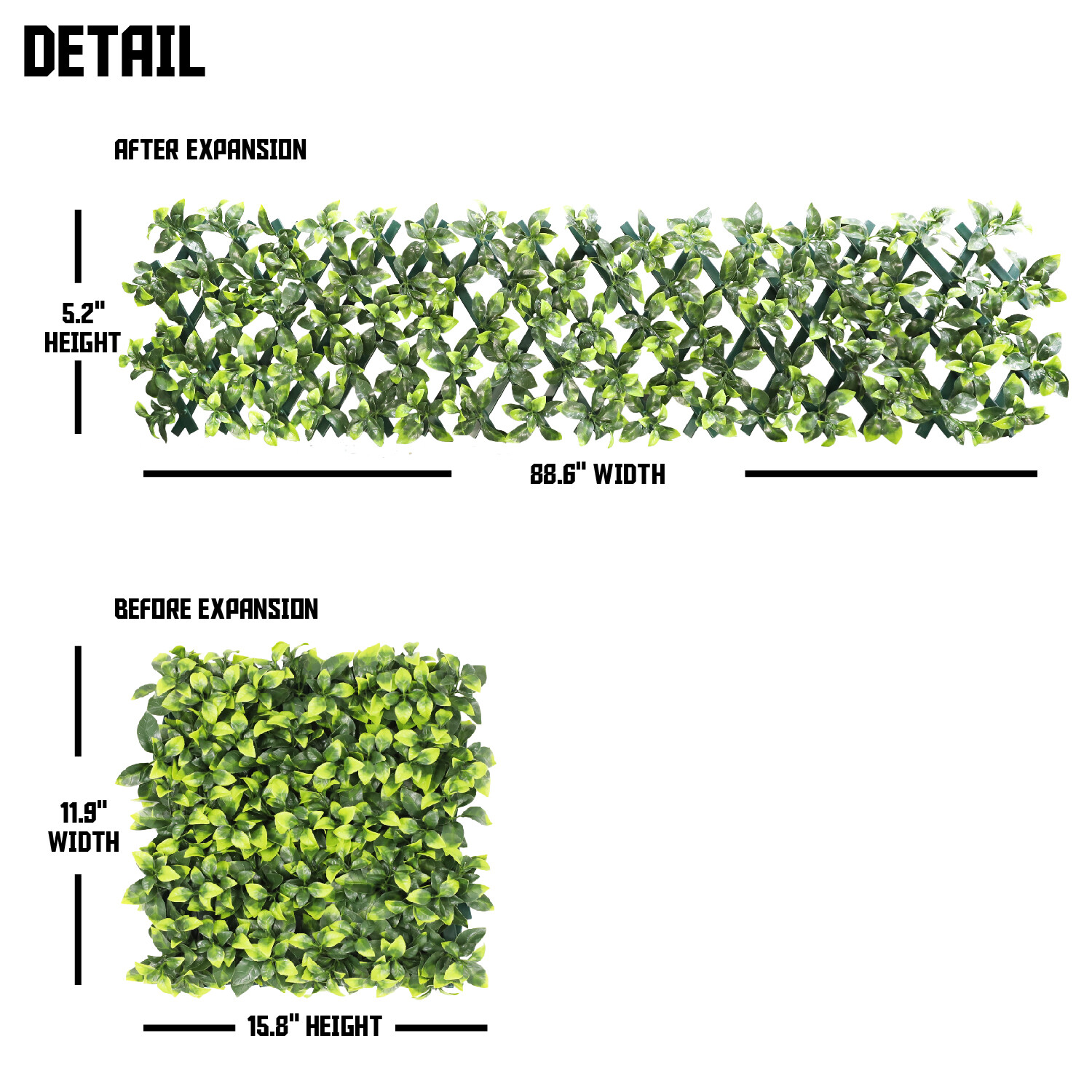 Expandable Artificial Faux Jasmine Privacy Fence Screen Yard Plant DIY Decor