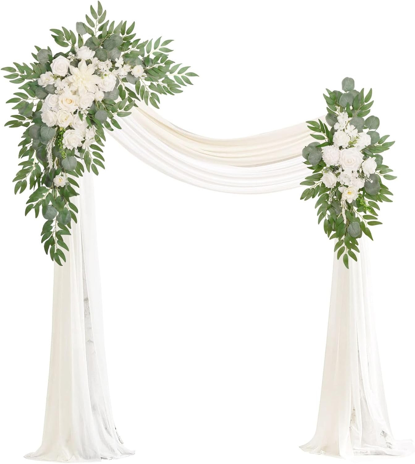 Artificial Arch Flowers Kit(Pack of 4),2Pcs Artificial Flower Arch Decor, 2Pcs D