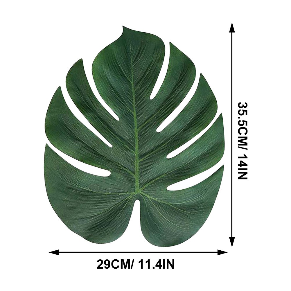 60Pcs Lifelike Faux Monstera Leaves for Table Setting Home and Office Decor