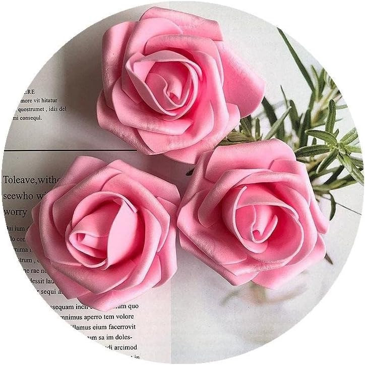 3 x 1.6 x 3 inches 100pcs DIY Real Touch 3D Artificial Foam 100pcs, Dark Pink