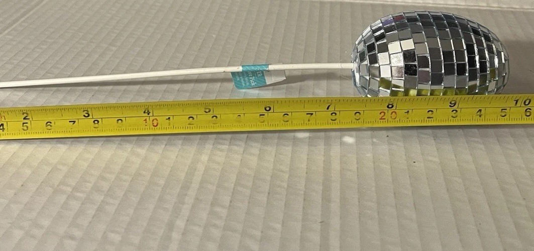 Way to Celebrate! Disco Mirrored Easter Egg Shaped Decor Floral Pick New w/ Tag