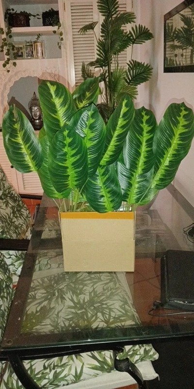 Large Artificial Tropical Plant Real Touch Palm Leaves For Home Indoor Decor