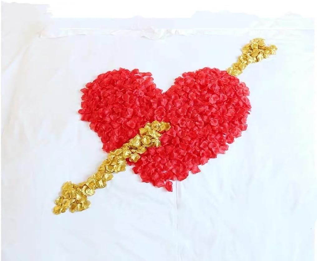 500 PCS Gold Artificial Silk Rose Flower Petals Wedding Anniversary Decor