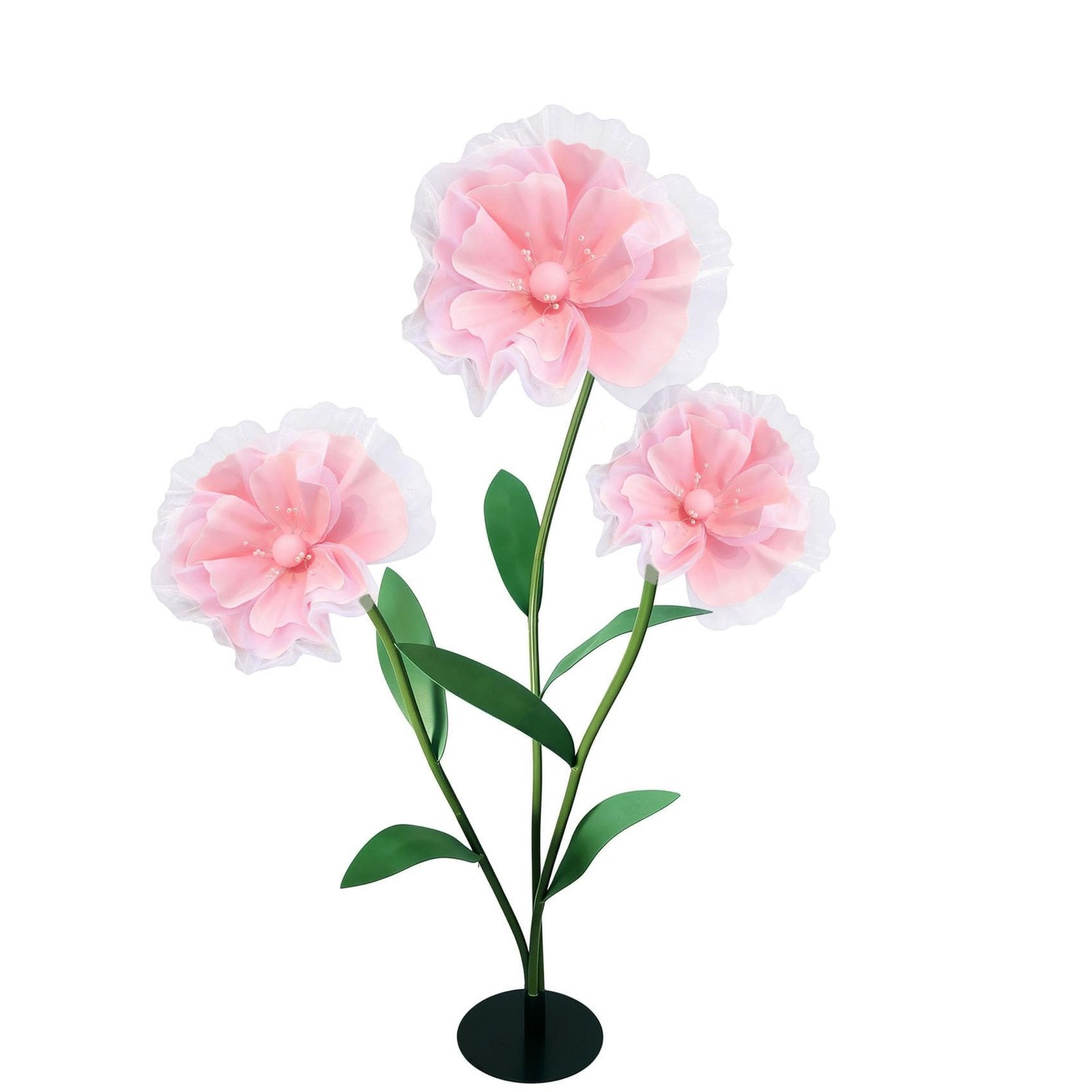 5.9FT Large Pink Artificial Flowers w/Stand, Assembly Required