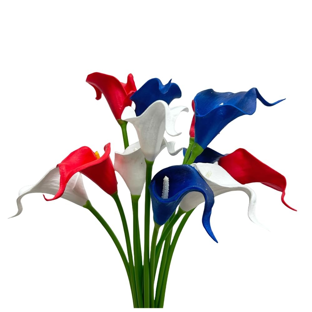 12pcs Artificial Calla Lily Flowers, 13″ Single Heads PU Small Flower Bouquet…