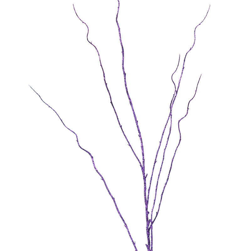 Pack of 4 Purple Glittery Artificial 50″ Decorative Twig Sprays