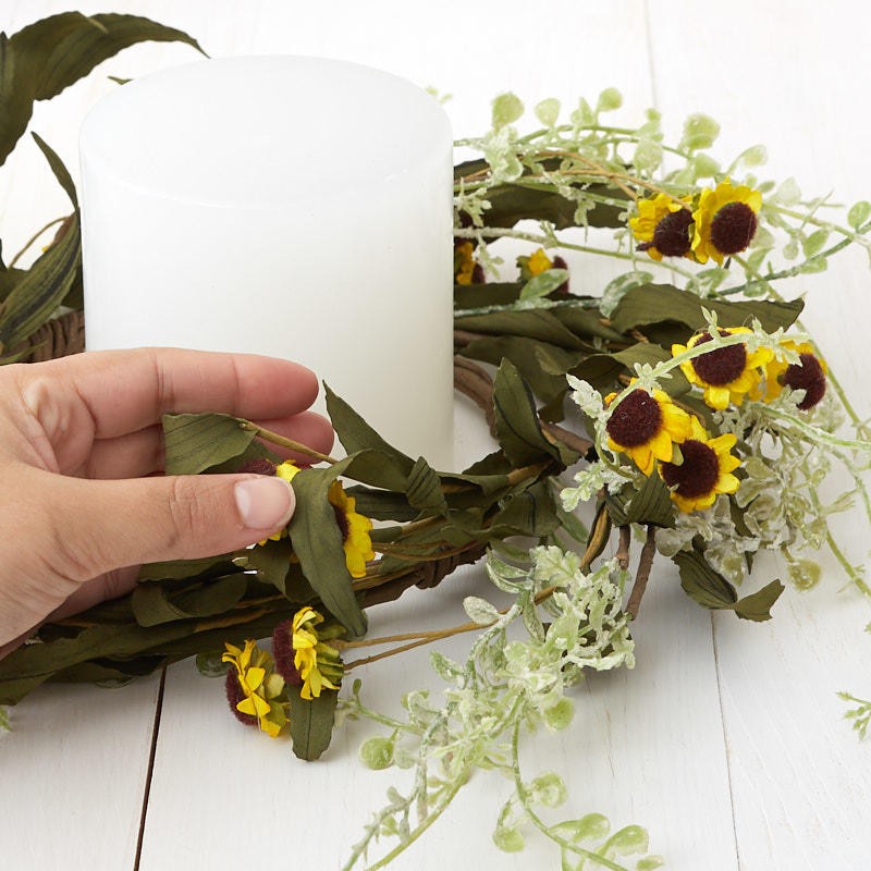 Factory Direct Craft Artificial Sunflower Wreath | 2 Pieces